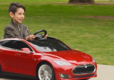 tesla model kids hits sidewalks tesla kids electric car model s toy radio flyer power wheels