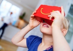 mcdonald sweden happy meal virtual reality vr headset cardboard