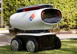 meet dru domino australia robots autonomous delivery vehicles dominos delivery robot dru marathon targets