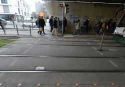 city texting pedestrian texting germany distracted by texting