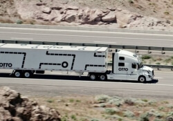 startup -google autonomous vehicles semi-autonomous vehicle self-driving trucks otto big rig haulage highways