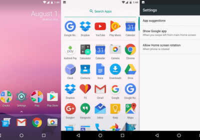 google android nexus stock android launcher android 7