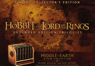 lord rings hobbit amazon warner bros pre-order collectors edition lord of the rings the hobbit box set trilogy middle earth peter jackson faux leather