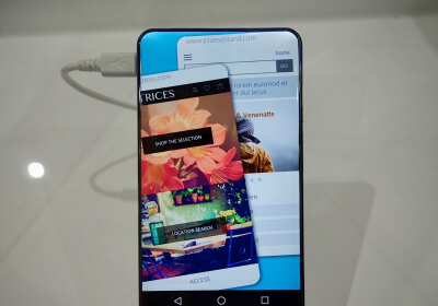 sharp display screen igzo lcd bezelless aquos crystal corner r free-form display
