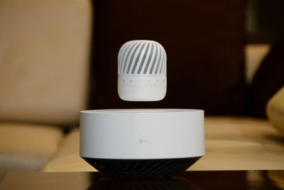 ces lg bluetooth ces 2017 levitating speaker