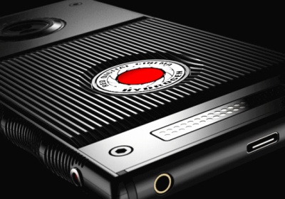 smartphone red holographic