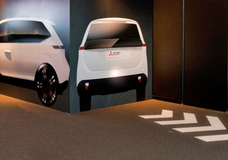 Mitsubishi's Safe and Secure Lighting system illuminates driver actions ...
