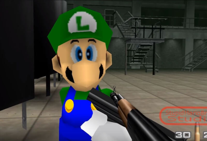 GoldenEye 007: Mario 64 Peach's Castle Mod Gameplay