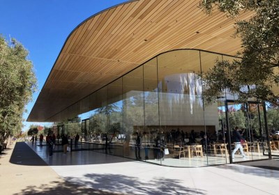 apple employees smacking headquarters glass walls apple park distracted driving