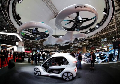 audi airbus italdesign flying car geneva auto show