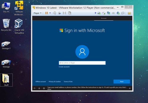 How to Create a Windows 10 Virtual Machine with VMware Player and VirtualBox