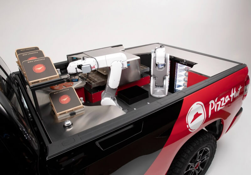 Pizza Hut reveals a concept delivery truck with a built-in robotic kitchen