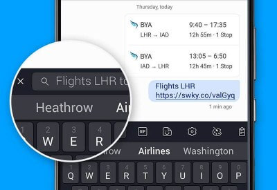 swiftkey android bing-powered