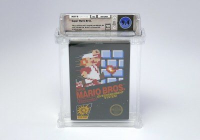 super mario bros nintendo auction collectables