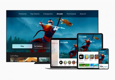 apple apple arcade with video game streaming