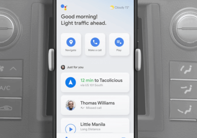 android google assistant driving mode with video