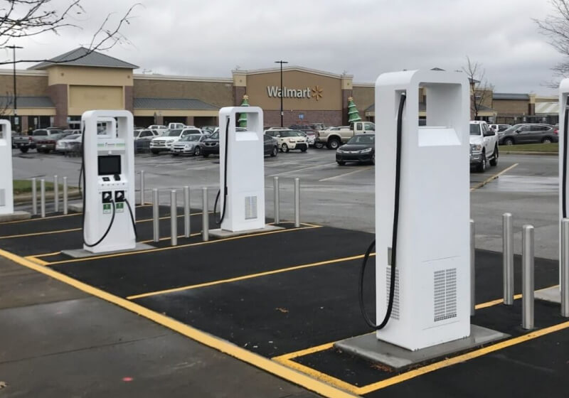Electrify America has deployed EV charging stations across 120 Walmart