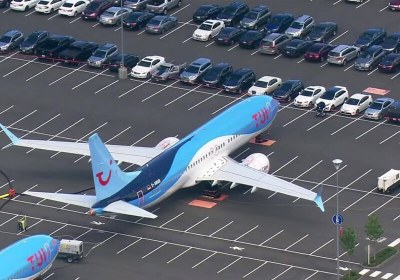 boeing grounded max planes waiting fixed parking employee parking lot aircraft flight with video