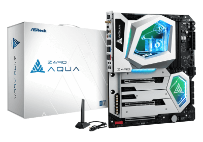 check asrock z490 aqua oled motherboard z490