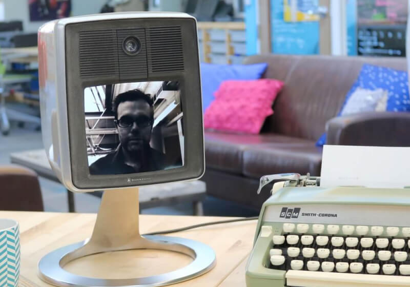Watch the world's first video conferencing call which took place 50