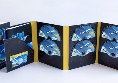 boxed microsoft flight simulator with video