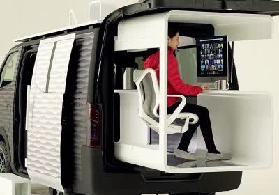nissan remote work caravan with video
