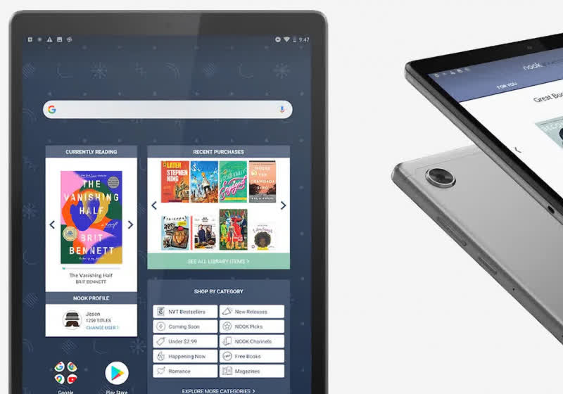 Barnes & Noble partners with Lenovo on its latest 10inch Nook tablet
