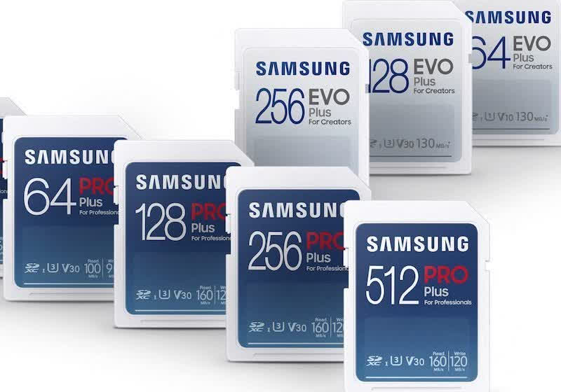 Samsung reveals its latest microSD and SD cards, now faster and more