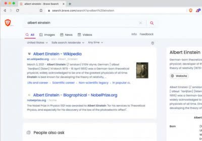 brave browser search engine google