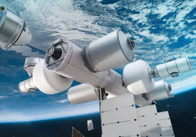 blue origin orbital reef space with video