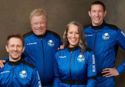 william shatner blue origin amazon space documentary with video