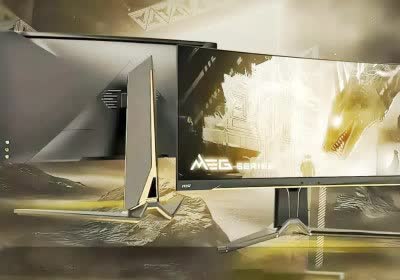 msi unveils high- meg -oled gaming monitor uwqhd panel curve 175hz quantum-dot msi samsung computex monitor qd-oled computex 2022