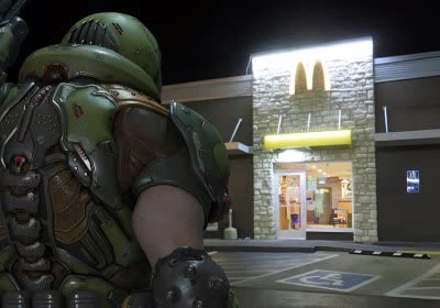 doom mcdonald mcdonalds kiosk