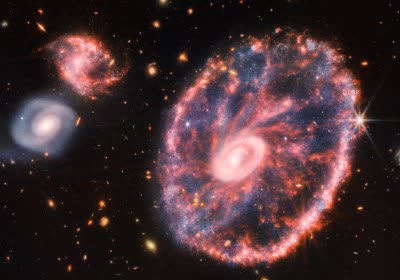 webb captures stellar gymnastics cartwheel galaxy nasa james webb telescope