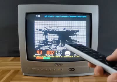 add teletext doom with video found modding tv