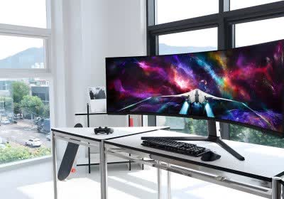 samsung unveils odyssey neo g9 odyssey ark displays dual uhd 240hz freesync premium pro