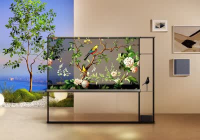 oled ces display transparent lg tv