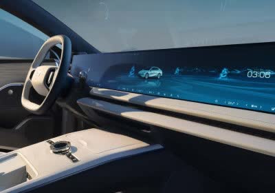 boe ces display electric cars geely cockpit with video