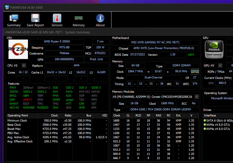 HWiNFO delivers deep hardware insights and sensor monitoring