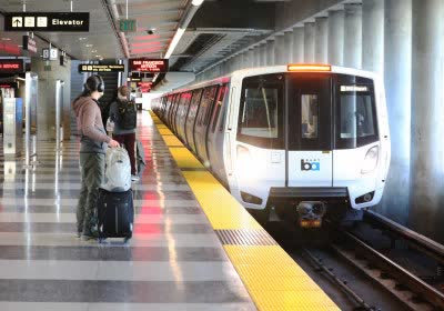 san francisco retro floppy disk trains