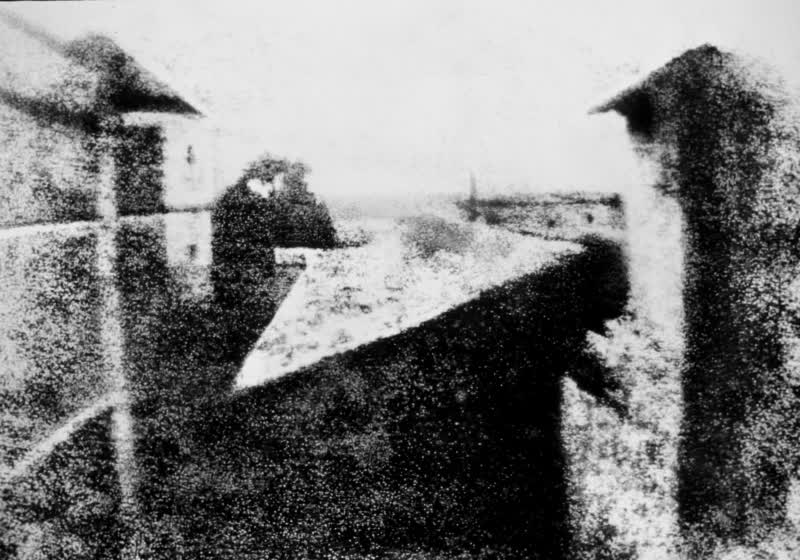 The world's first photograph required how much time of exposure? 