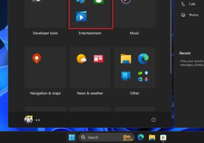 ios-style windows start start menu user interface windows 11