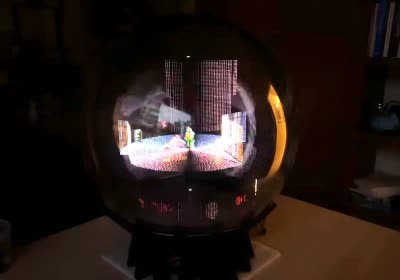 doom hologram volumetric video with video
