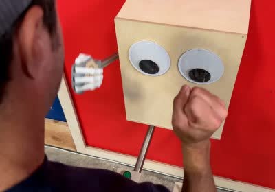 googly-eyed robots with video