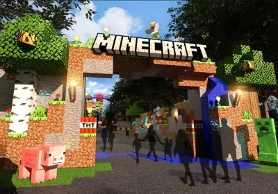 microsoft minecraft with video theme park
