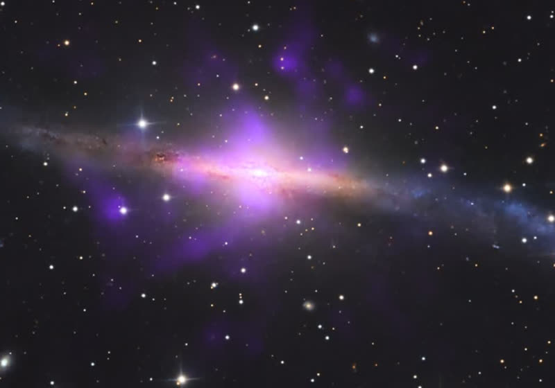 NASA discovers bizarre "sideways" black hole in distant galaxy