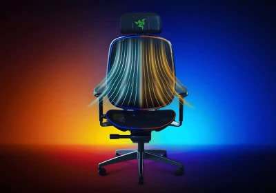 razer iskur with video gaming chair ces