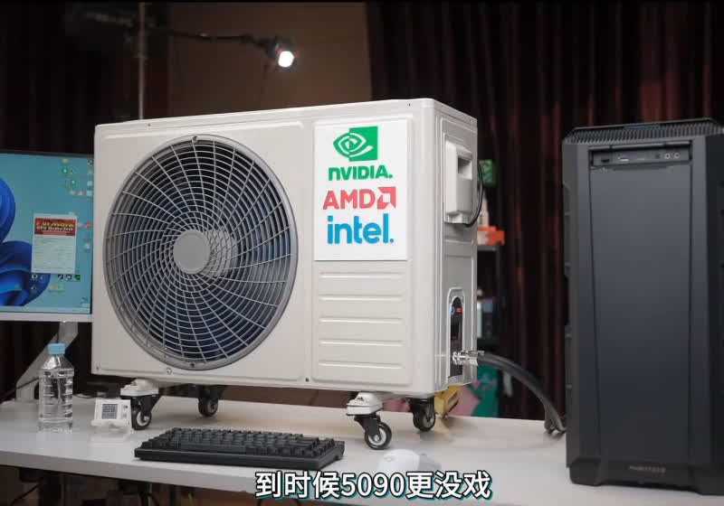 Modder keeps RTX 4090 and Core i9-13900K below 30C using an air conditioner