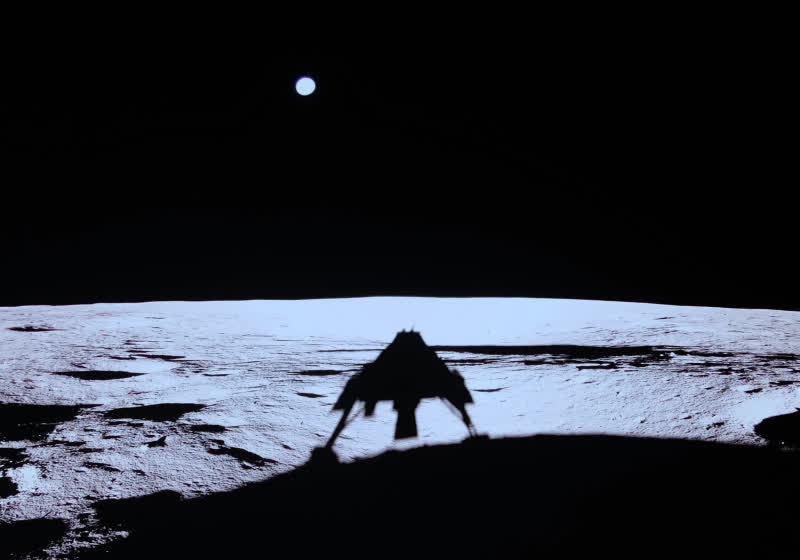 A private company has successfully landed on the Moon for the first time