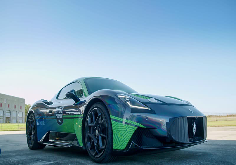 Driverless Maserati MC20 breaks speed record, reaches 197.7 mph on NASA runway